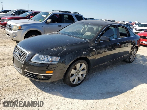 2007 Audi A6 3.2L with VIN WAUDH74F07N135135, listed as a Copart auction lot 76583304 with 0 mi miles and Salvage Title. Bid and sale history available at carsss.com. Image 1.