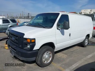 2009 Ford Econoline Cargo Commercial with VIN 1FTNE14W09DA62046, listed as a IAAI auction lot 41605647 with 100,622 mi miles and . Bid and sale history available at DreamBid. Image 2.