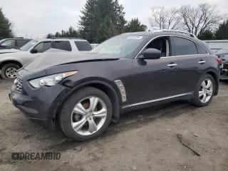 2011 Infiniti FX35 with VIN JN8AS1MU1BM712129, listed as a Copart auction lot 85991204 with 0 mi miles and Salvage Title. Bid and sale history available at carsss.com. Image 1.