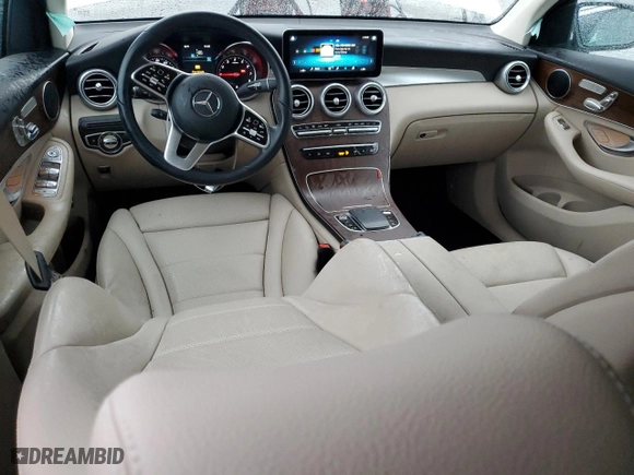 2021 Mercedes-Benz GLC with VIN W1N0G8DB0MV320488, listed as a Copart auction lot 48013105 with 24,458 mi miles and Salvage Title. Bid and sale history available at carsss.com. Image 8.