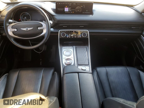2021 Genesis GV80 with VIN KMUHCESC0MU066638, listed as a Copart auction lot 46548025 with Not provided miles and Salvage title. Bid and sale history available at DreamBid. Image 8.