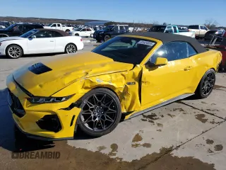 2024 Ford Mustang GT Premium with VIN 1FAGP8FFXR5110046, listed as a Copart auction lot 41424855 with 4,131 mi miles and Salvage title. Bid and sale history available at DreamBid. Image 1.