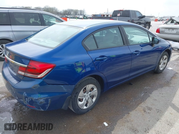 2014 Honda Civic Sedan LX with VIN 19XFB2F5XEE049546, listed as a IAAI auction lot 41850395 with 142,415 mi miles. Bid and sale history available at carsss.com. Image 4.