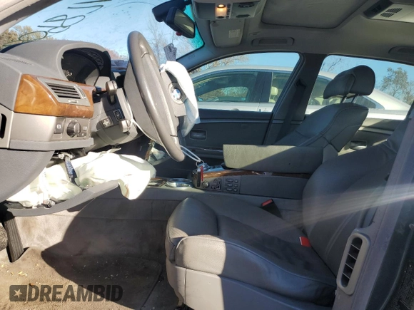 2003 BMW 7 Series 745Li with VIN WBAGN63413DS45269, listed as a Copart auction lot 80987154 with 80,882 mi miles and Salvage Title. Bid and sale history available at DreamBid. Image 7.