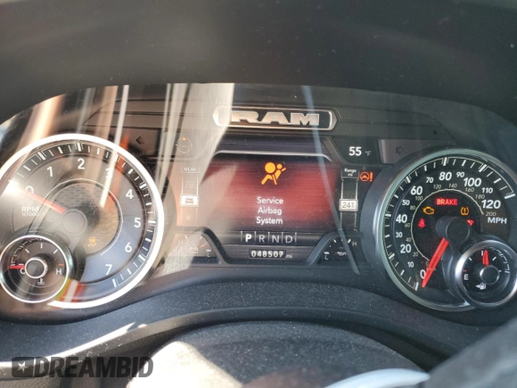 2022 Ram 1500 Big Horn with VIN 1C6RREMT0NN265873, listed as a Copart auction lot 41901085 with 48,507 mi miles and Salvage Title. Bid and sale history available at carsss.com. Image 9.