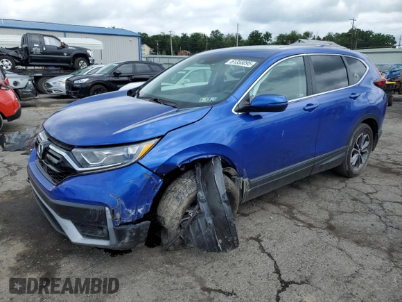 2020 Honda CR-V EX with VIN 7FARW2H50LE014296, listed as a Copart auction lot 61355095 with 40,575 mi miles and Salvage title. Bid and sale history available at DreamBid. Image 1.