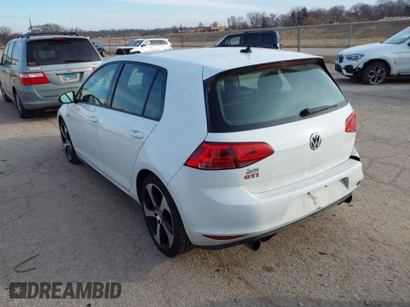 2017 Volkswagen Golf GTI S with VIN 3VW547AU4HM035425, listed as a IAAI auction lot 41529243 with 139,404 mi miles. Bid and sale history available at carsss.com. Image 3.