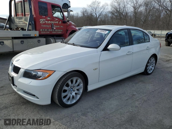 2008 BMW 3 Series 335xi with VIN WBAVD53538A285102, listed as a Copart auction lot 47385935 with 117,640 mi miles and Salvage Title. Bid and sale history available at carsss.com. Image 1.