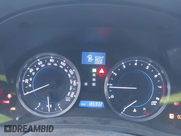 2011 Lexus IS 250 with VIN JTHCF5C20B5046664, listed as a IAAI auction lot 41493227 with 185,932 mi miles and . Bid and sale history available at DreamBid. Image 7.