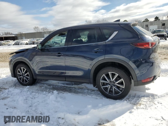 2018 Mazda CX-5 Grand Touring with VIN JM3KFBDM9J0376155, listed as a Copart auction lot 47944575 with 34,345 mi miles and Salvage Title. Bid and sale history available at carsss.com. Image 2.