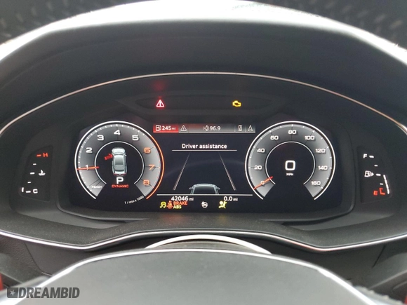 2019 Audi A7 Premium Plus with VIN WAUR2AF28KN091201, listed as a Copart auction lot 58693443 with 42,046 mi miles. Bid and sale history available at carsss.com. Image 9.