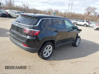 2024 Jeep Compass Sport with VIN 3C4NJDAN0RT131983, listed as a IAAI auction lot 41628275 with 6,283 mi miles and . Bid and sale history available at DreamBid. Image 4.