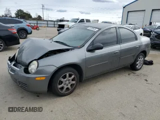 2005 Dodge Neon SXT with VIN 1B3ES56C05D180984, listed as a Copart auction lot 49109635 with 123,925 mi miles and Salvage Title. Bid and sale history available at carsss.com. Image 1.