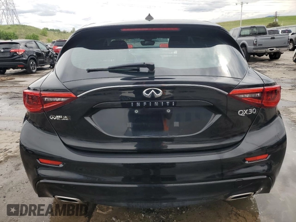 2017 Infiniti QX30 Luxury with VIN SJKCH5CP0HA016228, listed as a Copart auction lot 59368325 with 60,014 mi miles and Salvage title. Bid and sale history available at DreamBid. Image 6.