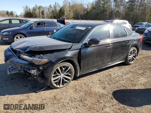 2022 Honda Civic Touring z VIN 2HGFE1F91NH001427, wystawiony jako Copart lot #53155195 z przebiegiem 83 921 mil mil oraz Szkoda całkowita • Salvage title. Historia ofert i sprzedaży dostępna na DreamBid. Obrazek 1.