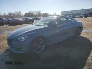 2022 Infiniti Q60 Red Sport 400 with VIN JN1FV7LLXNM681054, listed as a Copart auction lot 45643935 with 13,183 mi miles and Salvage title. Bid and sale history available at DreamBid. Image 1.