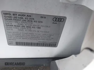 2020 Audi Q5 Premium Plus with VIN WA1BNAFY7L2012758, listed as a IAAI auction lot 40736399 with 1 mi miles. Bid and sale history available at carsss.com. Image 9.