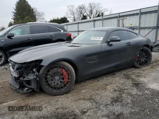 2016 Mercedes-Benz AMG GT S with VIN WDDYJ7JA9GA006390, listed as a Copart auction lot 84910144 with 54,370 mi miles and Salvage Title. Bid and sale history available at carsss.com. Image 1.