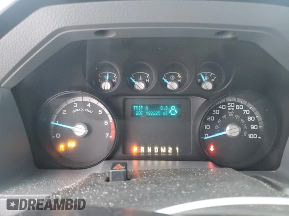 2012 Ford F-250 XL with VIN 1FTBF2B64CEC58386, listed as a Copart auction lot 41812205 with 182,225 mi miles and Salvage title. Bid and sale history available at DreamBid. Image 9.