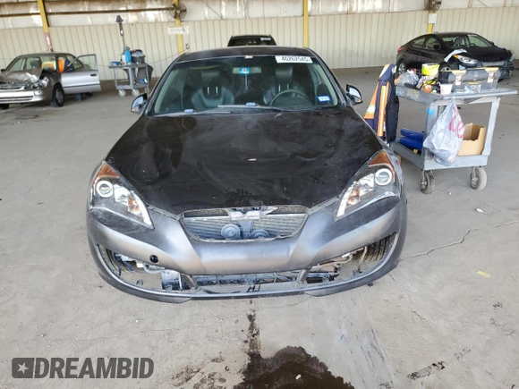 2010 Hyundai Genesis Coupe with VIN KMHHU6KH1AU023886, listed as a Copart auction lot 46262545 with 172,344 mi miles and Salvage title. Bid and sale history available at DreamBid. Image 5.
