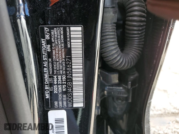 2018 Mercedes-Benz CLA 250 with VIN WDDSJ4GB1JN586271, listed as a Copart auction lot 62459963 with 59,323 mi miles and . Bid and sale history available at DreamBid. Image 12.