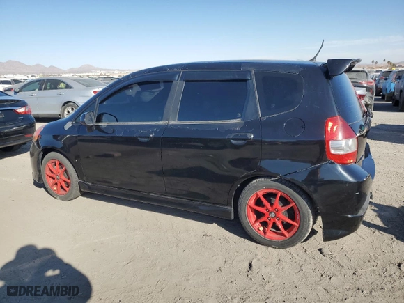 2008 Honda Fit Sport with VIN JHMGD37688S008909, listed as a Copart auction lot 43049265 with 267,401 mi miles and Salvage Title. Bid and sale history available at carsss.com. Image 2.