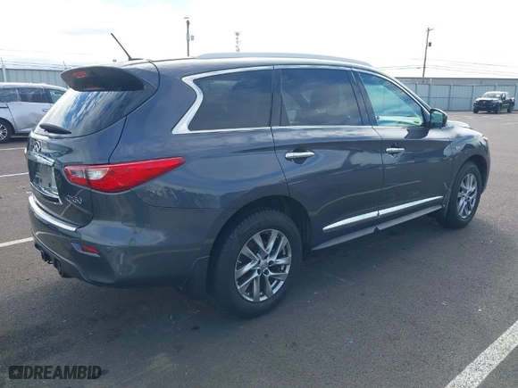2014 Infiniti QX60 with VIN 5N1AL0MM7EC533764, listed as a IAAI auction lot 41849807 with 73,079 mi miles. Bid and sale history available at carsss.com. Image 4.