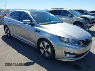 2013 Kia Optima Hybrid EX with VIN KNAGM4AD0D5039155, listed as a IAAI auction lot 41831579 with 120,547 mi miles. Bid and sale history available at carsss.com. Image 1.