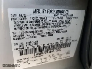 2008 Mercury Sable Premier with VIN 1MEHM42WX8G610800, listed as a Copart auction lot 74048594 with 210,922 mi miles and Salvage Title. Bid and sale history available at carsss.com. Image 13.