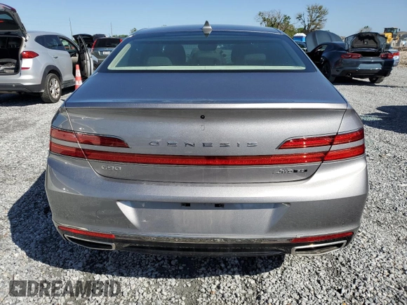 2022 Genesis G90 Ultimate with VIN KMTF54PH0NU096101, listed as a Copart auction lot 49155155 with 24,673 mi miles and Salvage Title. Bid and sale history available at DreamBid. Image 6.