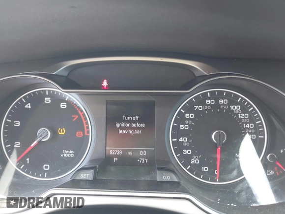 2014 Audi A4 Premium Plus with VIN WAUEFAFL2EA076247, listed as a IAAI auction lot 42134356 with 92,739 mi miles and . Bid and sale history available at DreamBid. Image 7.