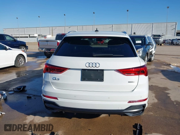 2020 Audi Q3 S line Premium Plus with VIN WA1EECF38L1089030, listed as a IAAI auction lot 41701530 with 28,283 mi miles and . Bid and sale history available at DreamBid. Image 17.