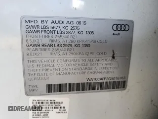 2016 Audi SQ5 Premium Plus with VIN WA1CCAFP2GA016763, listed as a Copart auction lot 47457605 with 132,312 mi miles and Clean Title. Bid and sale history available at carsss.com. Image 12.