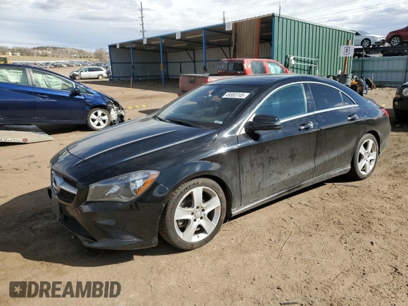 2016 Mercedes-Benz CLA with VIN WDDSJ4GB6GN392571, listed as a Copart auction lot 49383745 with 95,035 mi miles and Salvage Title. Bid and sale history available at carsss.com. Image 1.