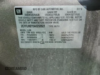 2010 GMC Terrain SLT-2 with VIN 2CTFLHEY5A6292627, listed as a Copart auction lot 46116414 with 179,070 mi miles and Salvage Title. Bid and sale history available at carsss.com. Image 12.