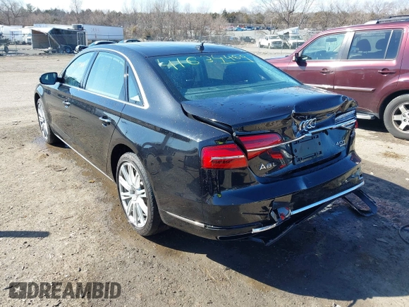 2015 Audi A8 L 4.0T with VIN WAU32AFD1FN021343, listed as a IAAI auction lot 41634469 with 88,229 mi miles. Bid and sale history available at carsss.com. Image 3.