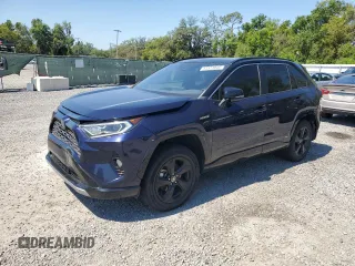 2021 Toyota RAV4 Hybrid XSE with VIN 2T3E6RFV9MW016128, listed as a Copart auction lot 53323945 with 134,009 mi miles and Salvage title. Bid and sale history available at DreamBid. Image 1.