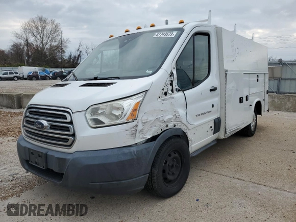 2016 Ford Transit with VIN 1FDYR5PM8GKA77014, listed as a Copart auction lot 81743573 with 195,066 mi miles and Salvage Title. Bid and sale history available at DreamBid. Image 1.