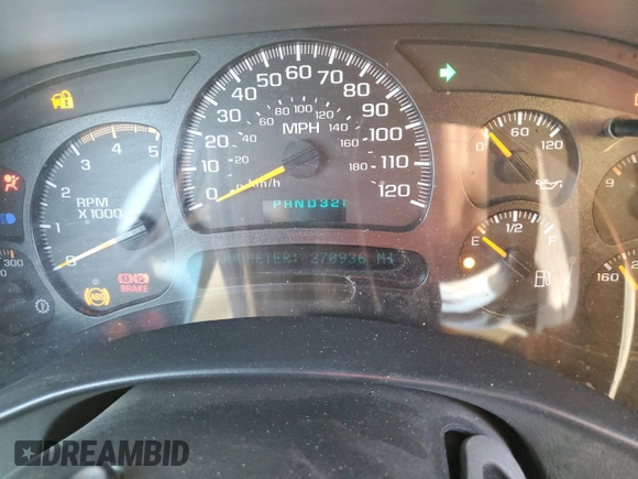 2005 GMC Sierra 1500 with VIN 1GDHC23215F894447, listed as a Copart auction lot 85680264 with 270,936 mi miles and Salvage Title. Bid and sale history available at DreamBid. Image 9.