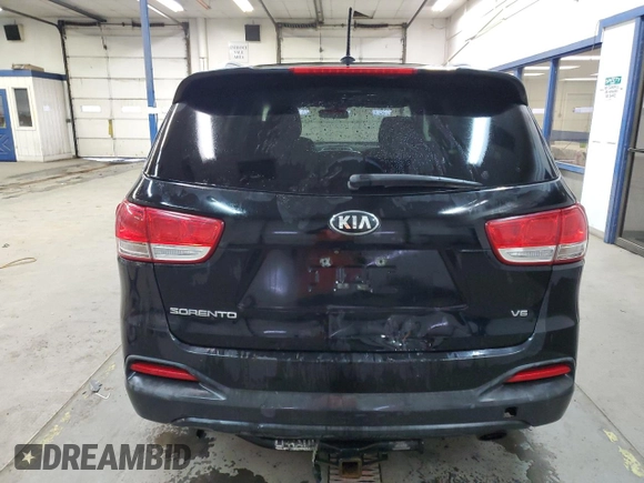 2016 Kia Sorento LX with VIN 5XYPGDA55GG137273, listed as a Copart auction lot 87420554 with 131,056 mi miles and Salvage Title. Bid and sale history available at carsss.com. Image 6.