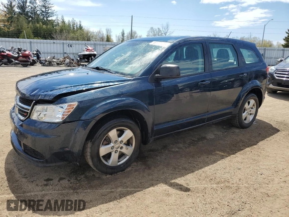 2013 Dodge Journey SE z VIN 3C4PDCAB3DT505527, wystawiony jako Copart lot #56102425 z przebiegiem 217 130 mil mil oraz Szkoda całkowita • Salvage title. Historia ofert i sprzedaży dostępna na DreamBid. Obrazek 1.