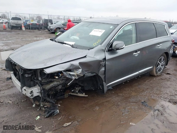 2018 Infiniti QX60 with VIN 5N1DL0MM7JC508953, listed as a IAAI auction lot 41557184 with 91,193 mi miles. Bid and sale history available at carsss.com. Image 2.