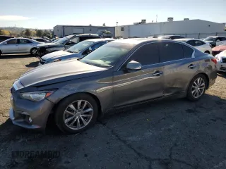 2014 Infiniti Q50 Hybrid Sport with VIN JN1AV7AR0EM700096, listed as a Copart auction lot 82867344 with 97,238 mi miles and Salvage Title. Bid and sale history available at carsss.com. Image 1.