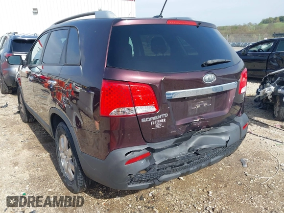 2011 Kia Sorento LX with VIN 5XYKTDA17BG154197, listed as a IAAI auction lot 41923864 with 143,010 mi miles and . Bid and sale history available at carsss.com. Image 3.