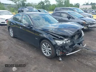 2014 Infiniti Q50 Hybrid Sport with VIN JN1AV7AR1EM703041, listed as a IAAI auction lot 42646501 with 171,489 mi miles and . Bid and sale history available at DreamBid. Image 1.