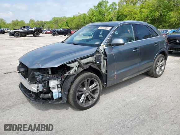 2015 Audi Q3 Premium Plus z VIN WA1EFCFS2FR012373, wystawiony jako Copart lot #56201435 z przebiegiem 126 645 mil mil oraz Szkoda całkowita • Salvage title. Historia ofert i sprzedaży dostępna na DreamBid. Obrazek 1.