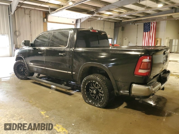 2019 Ram 1500 Limited with VIN 1C6SRFHT1KN810346, listed as a Copart auction lot 56713315 with 87,066 mi miles and Salvage title. Bid and sale history available at DreamBid. Image 2.