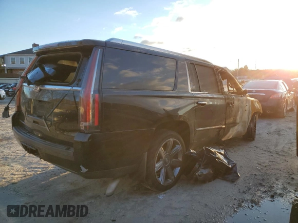 2017 Cadillac Escalade ESV Luxury z VIN 1GYS4HKJ0HR114616, wystawiony jako Copart lot #84195584 z przebiegiem Nie podano mil oraz Szkoda całkowita • Salvage title. Historia ofert i sprzedaży dostępna na DreamBid. Obrazek 3.