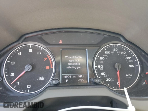 2011 Audi Q5 Prestige with VIN WA1WKAFP6BA091037, listed as a Copart auction lot 52518355 with 104,470 mi miles and Clean title. Bid and sale history available at DreamBid. Image 9.