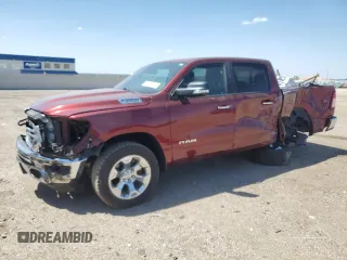 2019 Ram 1500 Big Horn z VIN 1C6SRFFT8KN660206, wystawiony jako Copart lot #56943745 z przebiegiem 60 943 mil mil oraz Szkoda całkowita • Salvage title. Historia ofert i sprzedaży dostępna na DreamBid. Obrazek 1.